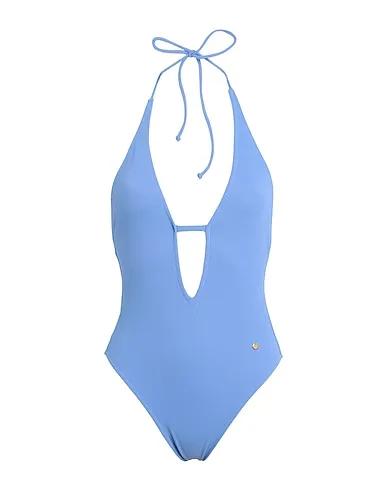 Light blue Jersey One-piece swimsuits LAVANDE