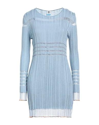 Light blue Knitted Pleated dress