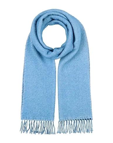 Light blue Knitted Scarves and foulards