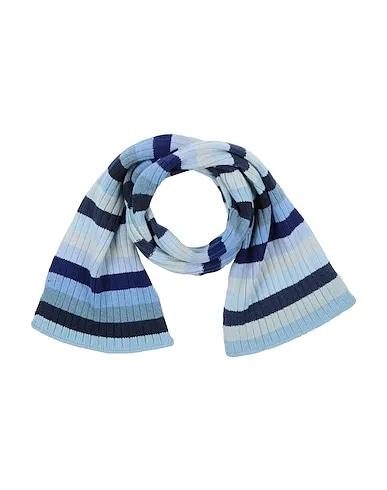 Light blue Knitted Scarves and foulards