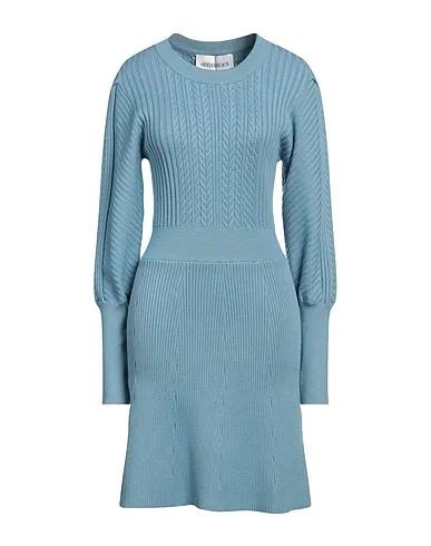 Light blue Knitted Short dress