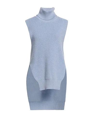 Light blue Knitted Sleeveless sweater