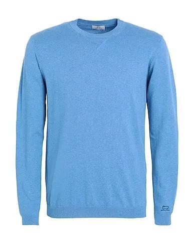 Light blue Knitted Sweater LOGO CREWNECK 
