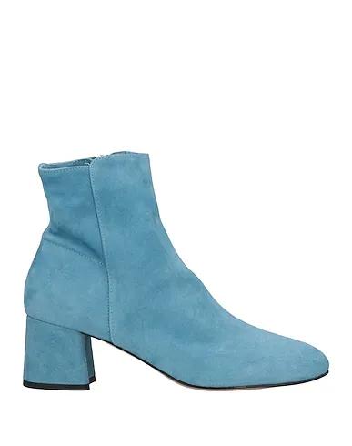 Light blue Leather Ankle boot