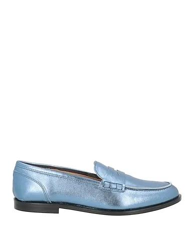 Light blue Leather Loafers