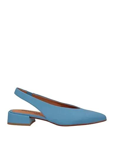 Light blue Leather Mules and clogs