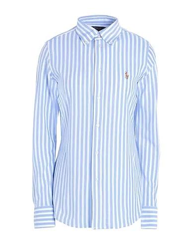Light blue Piqué Striped shirt