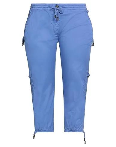 Light blue Plain weave Cropped pants & culottes