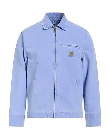 Light blue Plain weave Jacket