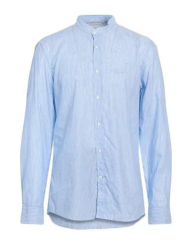 Light blue Plain weave Linen shirt