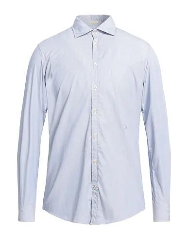 Light blue Plain weave Patterned shirt