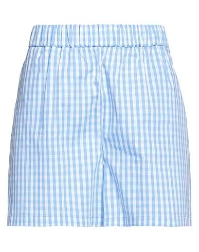 Light blue Plain weave Shorts & Bermuda
