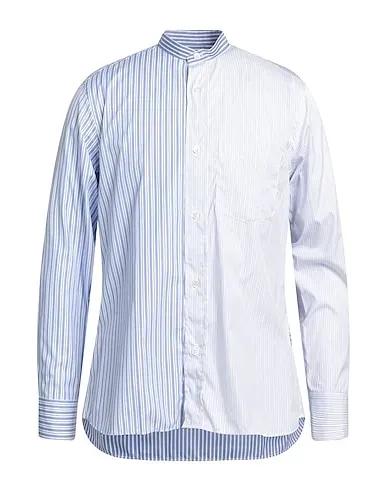 Light blue Plain weave Striped shirt