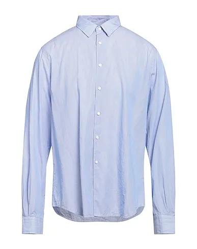 Light blue Plain weave Striped shirt