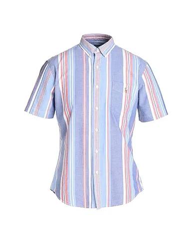 Light blue Plain weave Striped shirt