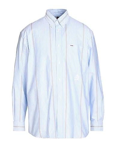 Light blue Plain weave Striped shirt
