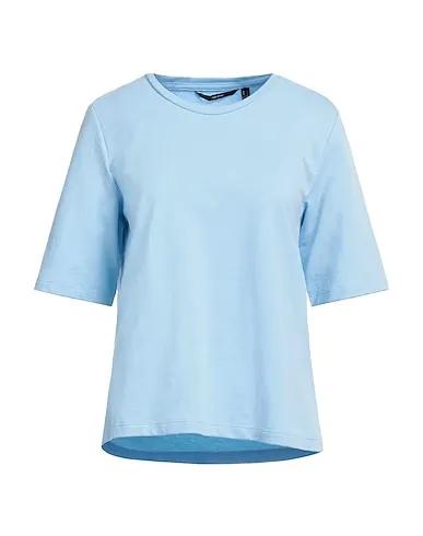 Light blue Plain weave T-shirt