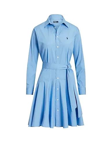 Light blue Poplin Shirt dress PANELED COTTON SHIRTDRESS
