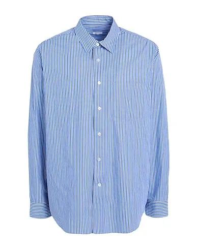 Light blue Poplin Striped shirt