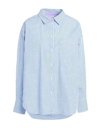 Light blue Poplin Striped shirt