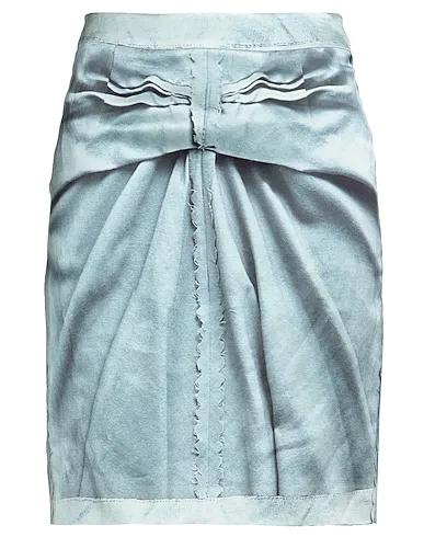 Light blue Satin Mini skirt