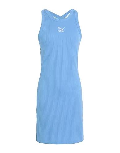 Light blue Short dress CLASSICS Ribbed Sleeveless Dress
