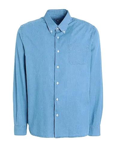 Light blue Solid color shirt CLASSIC INDIGO SHIRT 
