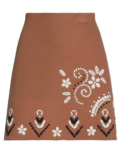 Light brown Baize Mini skirt