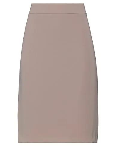 Light brown Crêpe Midi skirt