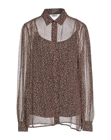 Light brown Crêpe Patterned shirts & blouses
