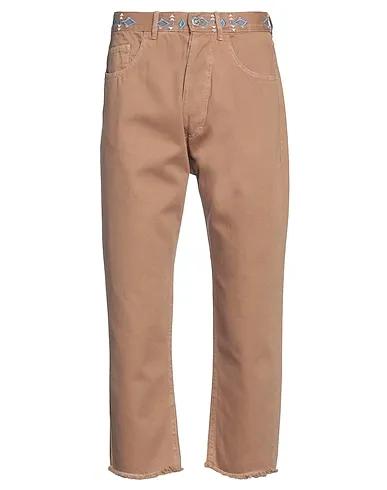 Light brown Denim Cropped pants & culottes