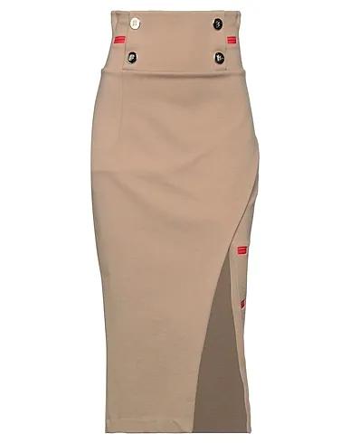 Light brown Grosgrain Midi skirt