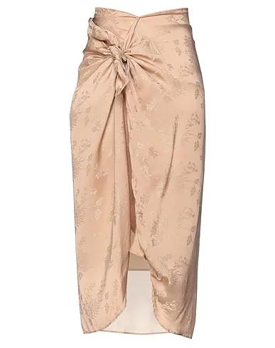 Light brown Jacquard Midi skirt