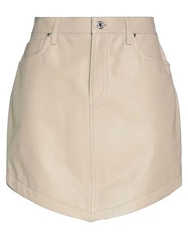 Light brown Leather Mini skirt