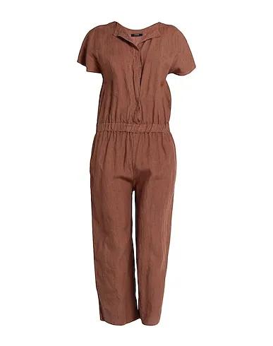 Light brown Plain weave Jumpsuit/one piece