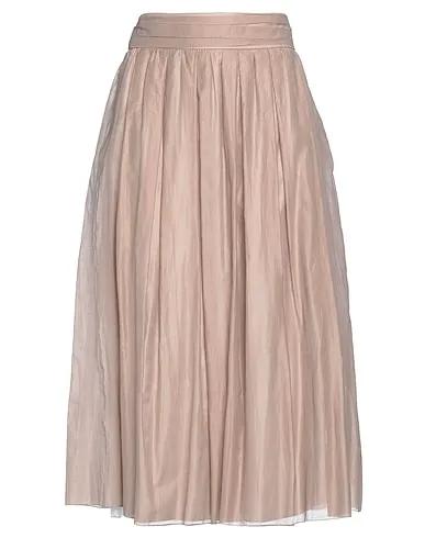 Light brown Plain weave Midi skirt