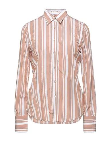 Light brown Poplin Striped shirt
