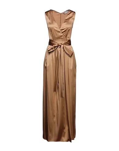 Light brown Satin Long dress