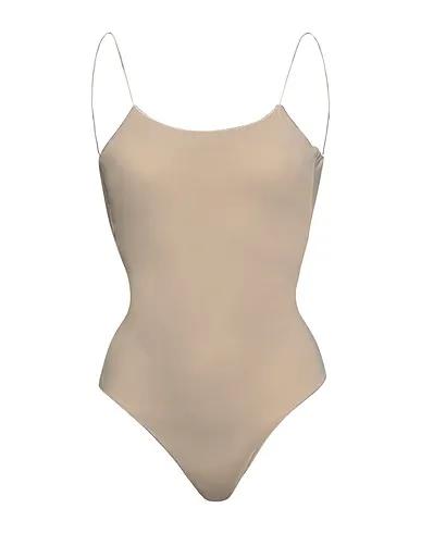 Light brown Synthetic fabric One-piece swimsuits