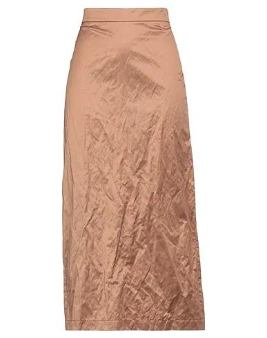 Light brown Taffeta Midi skirt