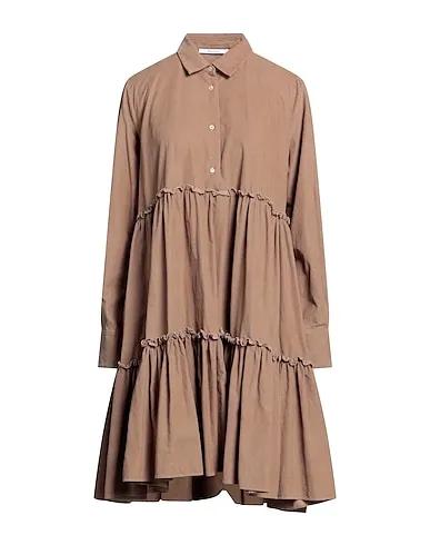Light brown Velvet Midi dress