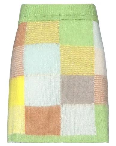 Light green Knitted Mini skirt