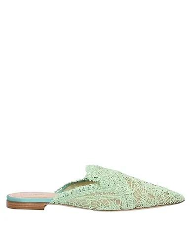Light green Lace Mules and clogs