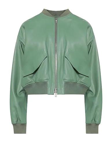 Light green Leather Jacket