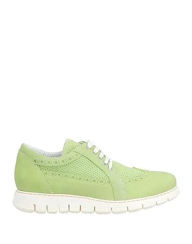 Light green Leather Laced shoes