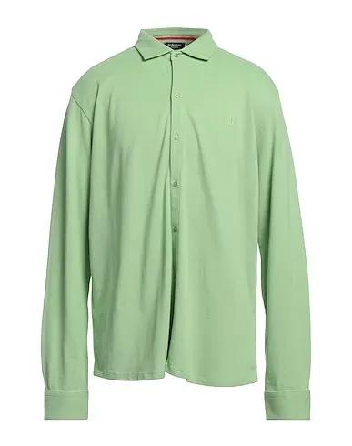 Light green Piqué Solid color shirt