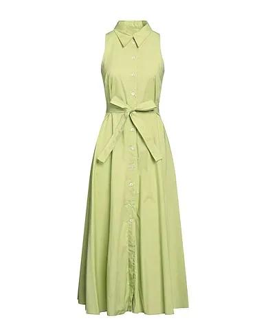 Light green Plain weave Long dress