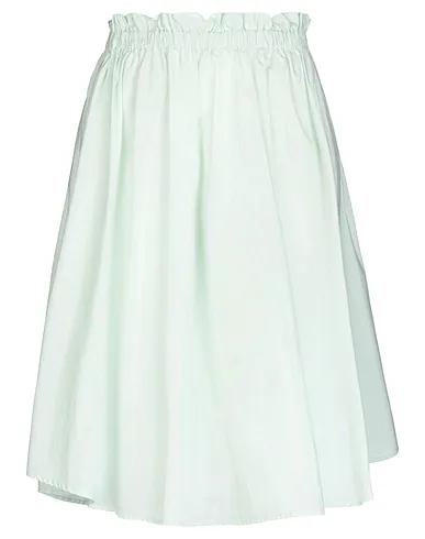 Light green Plain weave Midi skirt