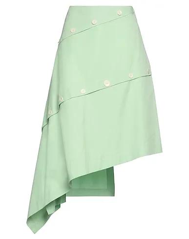 Light green Plain weave Mini skirt
