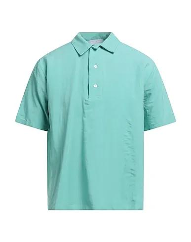 Light green Plain weave Polo shirt